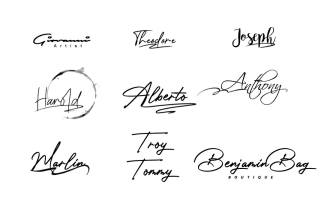 create an handwritten signature or autograph logo