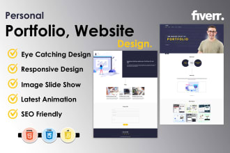 build a responsive personal portfolio website in wordpress or HTML CSS bootstrap