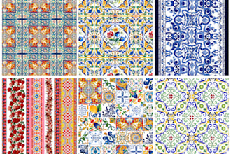 draw majolica patterns in the style you want