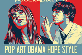 draw your custom obama hope style poster