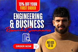 research and summarise business and engineering topics without ai