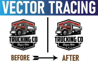do vector trace recreate redraw remake logo to vector