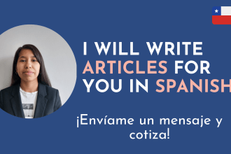 write articles for your website or blog in spanish