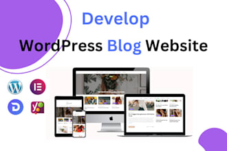 develop a responsive wordpress blog website