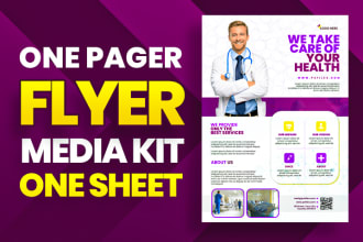 do business one pager, sale sheet, media kit, tax flyer design