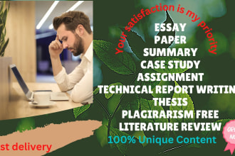 do urgent essay writing, articles, papers  and summary