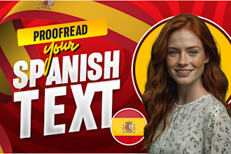 proofread and correct your spanish text as native speaker