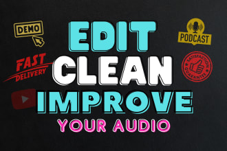 fix audio editing to remove background noise, wind, echo, repair, clean, fix