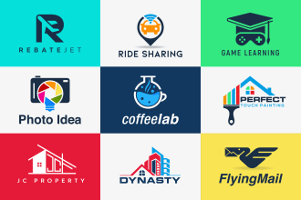 do flat minimalist timeless startup website initial text 3d digital logo design