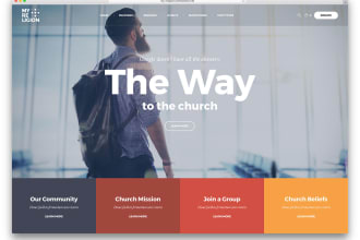 design church website with livestream functions