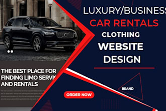design car rental website ,party bus rental, limosuine, taxi cab service website