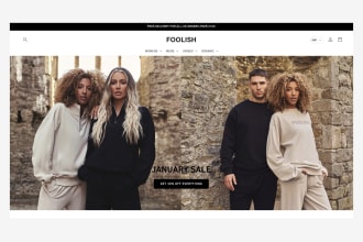 design a attractive clothing website and fashion website