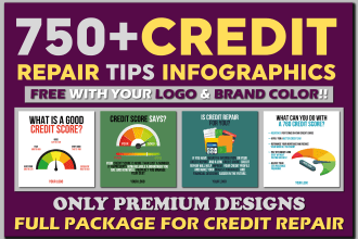 design credit repair tips infographics for instagram