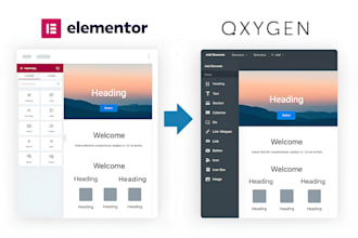 rebuild, switch pages to elementor, wpbakery, divi,oxygen