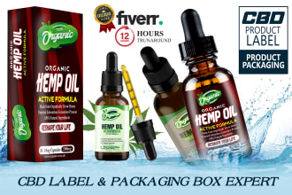 do cbd label design, bottle label design and packaging design