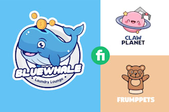 do cartoon mascot logo for youtube, twitch, shop, and bussines