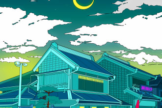 draw unique lofi illustration for your music album cover