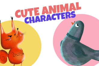 draw cute animal characters for childrens books