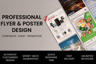 create professional flyer and poster for corporate or event