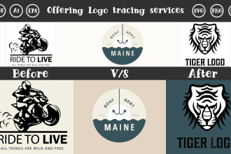 trace manually logo and image into vector file