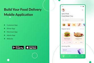 create a food or grocery ordering app with an admin panel