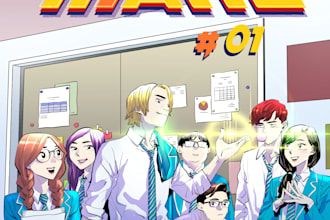 draw a professional custom cover for your novel, webtoon, comic