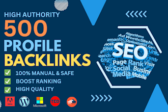 do 500 SEO profile backlinks for your website