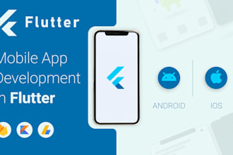 develop android and IOS mobile app using flutter
