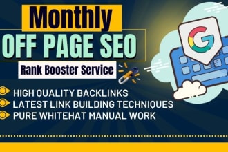 do monthly off page SEO service for google top ranking