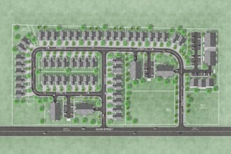 design site plan, subdivision layout with rendering