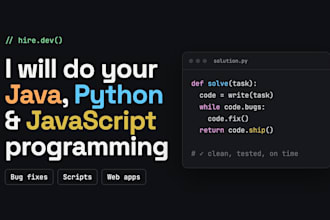 do java, python and javascript programming