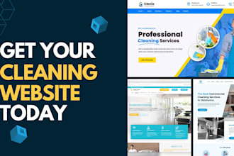 create minimal website for home and office cleaning services