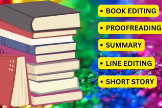 edit your book, novel, short story and proofreading service