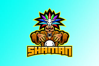 make a high quality shaman sport mascot logo for you with new concept