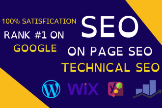 do wordpress, wix, shopify on page SEO and google search consol and ga setup