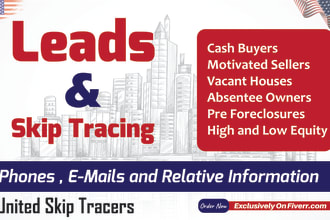 extract real estate cash buyers leads with skip tracing
