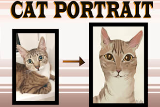 turn your cat into digital painting