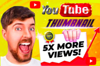 design attractive and clickbait youtube thumbnails