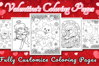 give you valentine day coloring pages for kids toddler for amazon KDP