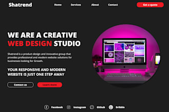 create modern wordpress website design
