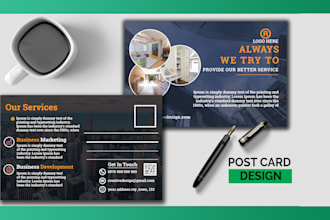 design print ready postcard,magazine ad or newspaper layout