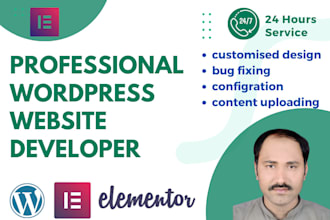 develop a dynamic wordpress website with elementor