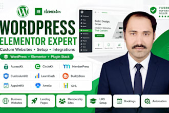 develop a dynamic wordpress website with elementor