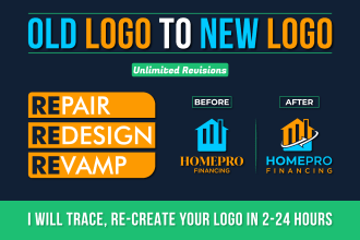repair, redesign, revamp, edit or modify your current logo