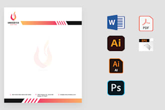 design business letterhead and stationery in word format