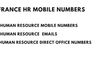 collect phone number mobile numbers for france HR people
