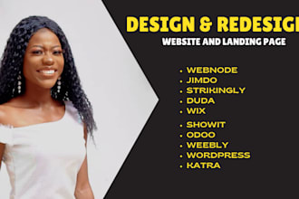 design and redesign webnode, webflow, wordpress,showit,odoo,jimdo,duda websites