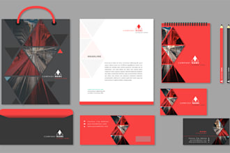 design business card, letterhead, and stationery brand identity items