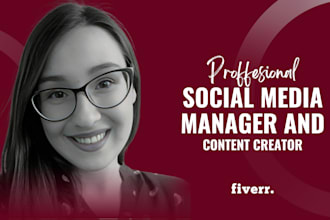 be your social media marketing manager and content creator