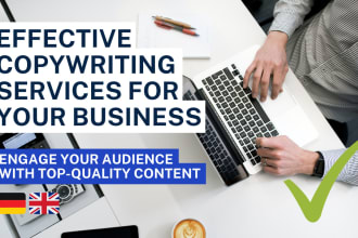 do professional english or german copywriting that converts